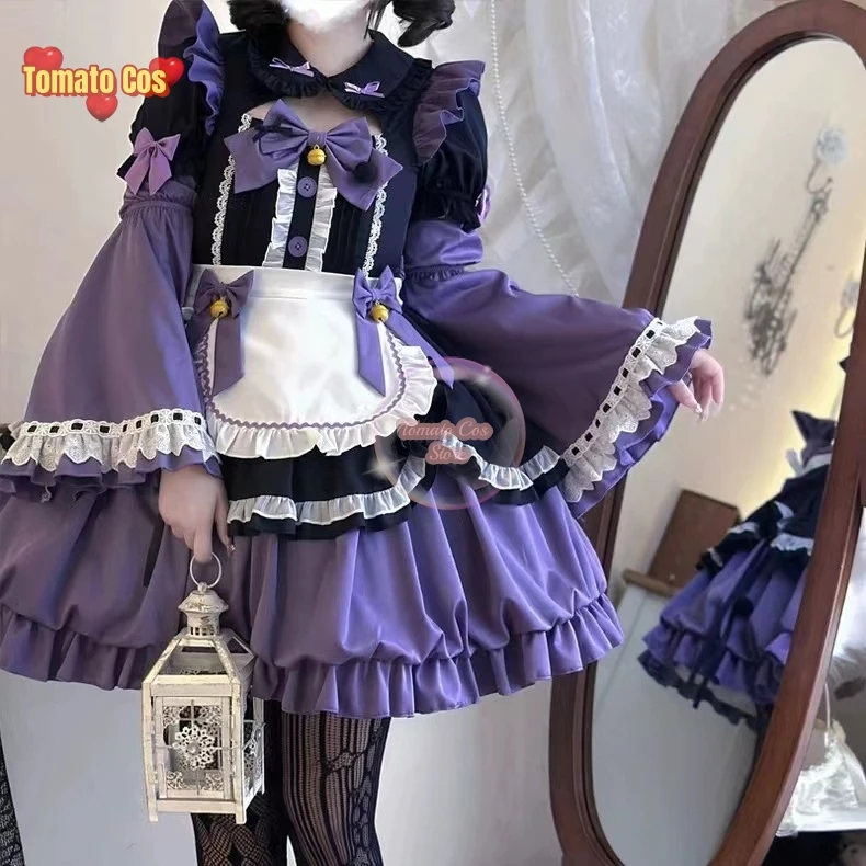 Süße Dienst mädchen Frauen Cosplay Lolita Halloween abnehmbare Ärmel Anime Kleid Cosplay Männer Kleidung Kostüm Frau Erwachsene Kostüme Kind