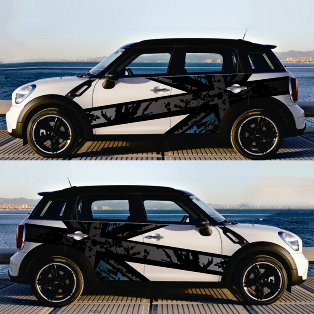 Car Body Side Union Jack Sticker Decor Decals Decoration Accessories For MINI Cooper F54 F55 F56 F60 R55 R56 R60 Countryman view 4