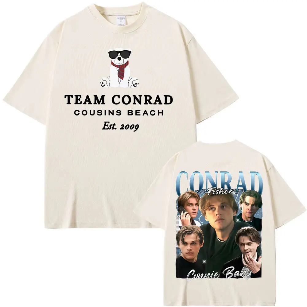 تي شيرت فريق كونراد كوزينز بيتش ميرش تي شيرت كونراد فيشر فيلم Y2k تي شيرت للرجال والنساء Harajuku عالي الجودة تي شيرت كبير الحجم