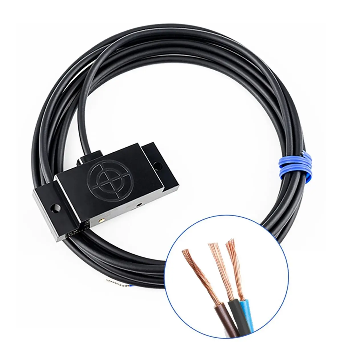E2K Series Proximity Sensor Matrix Capacitive Switch 10-30V DC 3-Wire NPN PNP Sensing Distance 10mm Adjustable