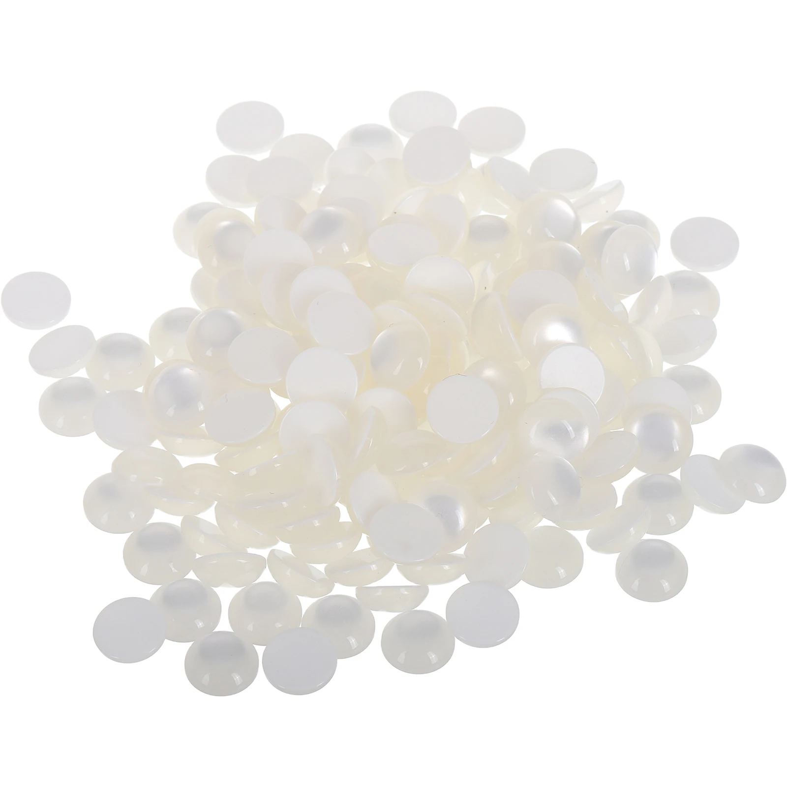 

175 pcs Imitation Pearls Resin Beads Flat Back Half Round For Diy Crafts Bracelets Earrings Home Decoration Durable Versatile