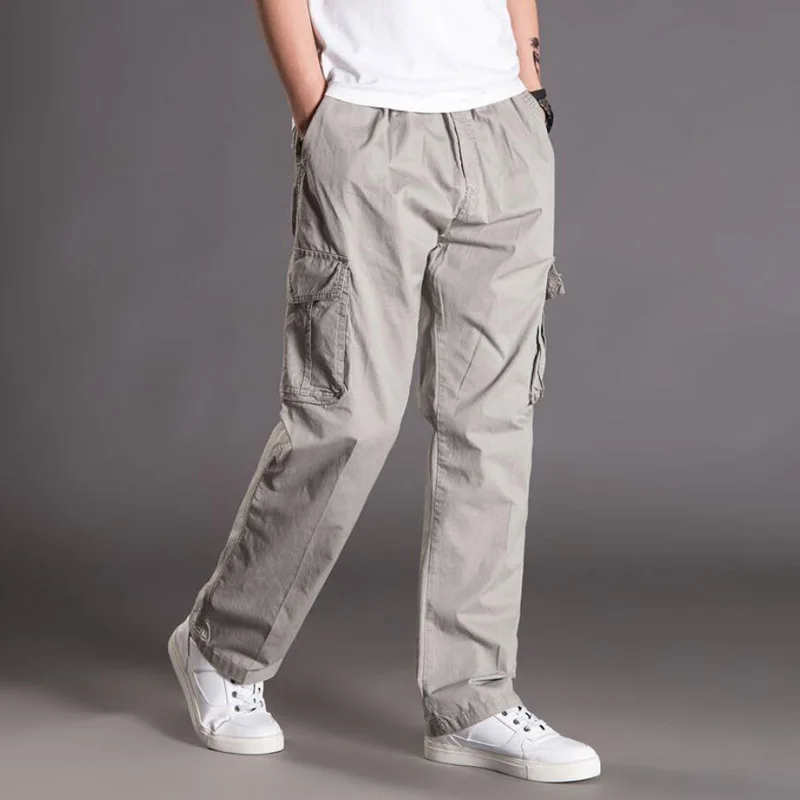 Pantalon cargo en coton pour hommes, grande taille 12XL 13XL, 170kg, style safari décontracté, 68 70 74, été