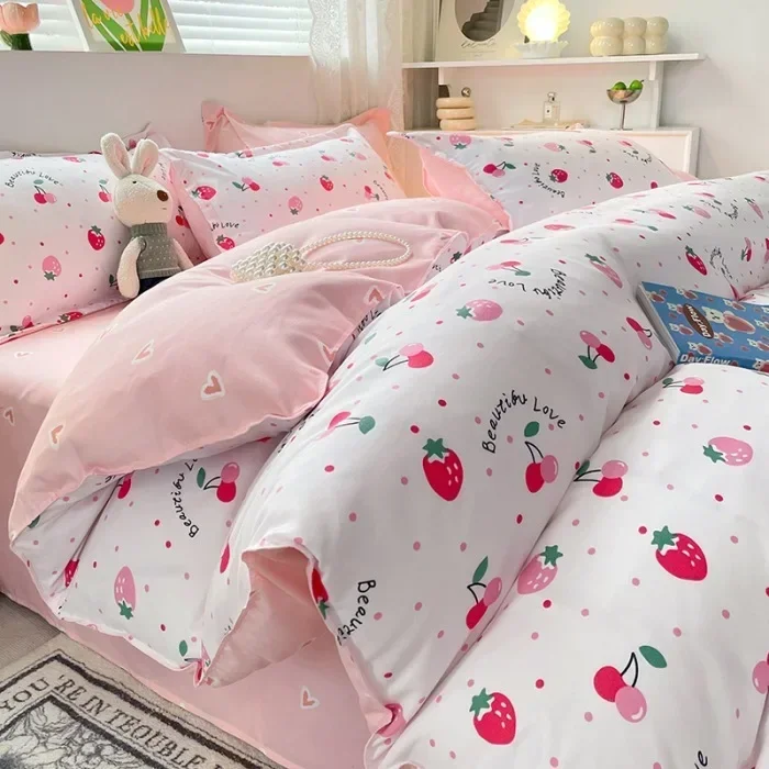 

Soft Bedding Set Nordic Washable Cotton Comfortable Duvet Cover Bed Sheet Pillow Cover Children's Home Textile Soft Bed Sheet