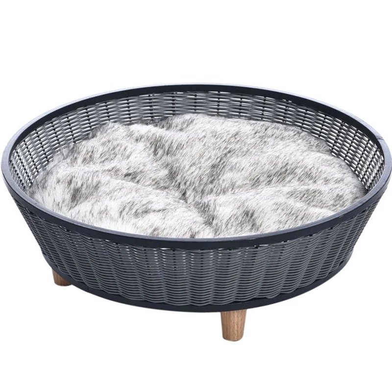 

New Design Morden Style Artificial Rattan Pet Furniture, Fashion Indoor Pet Bed Dog Bed House