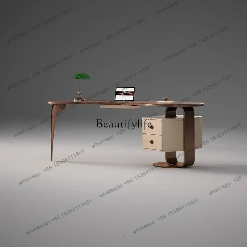 

yj21 Walnut solid wood light luxury modern desk Nordic Chinese desk Premium study table