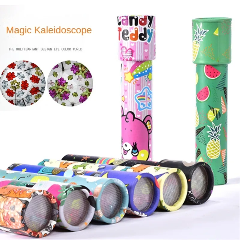 New Cartoon Rotating Kaleidoscope Magical And Versatile Interior View Flower Tube Children'S Kindergarten Toy