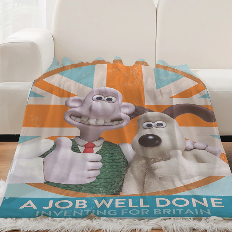 Blanket Sofa Winter Warm G-Wallaces G-Gromits Bed Fleece Camping Custom Nap Fluffy Soft Blankets King Size Microfiber Bedding