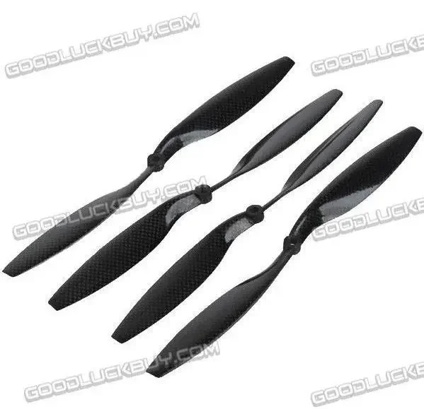 2X 100% Real Carbon propeller prop CW/CCW 1245/1245R QuadRotor Quad Multi-Copter 2pairs