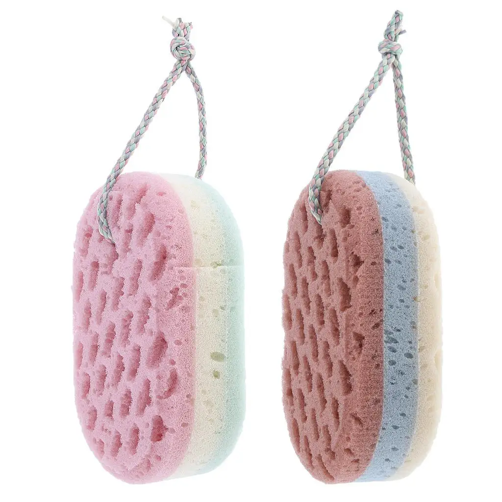 Pack of 2pcs, Care Bath Sponges, Body Scrubbers, Shower Massage Bathing Brushes for Exfoliating, Srubbing