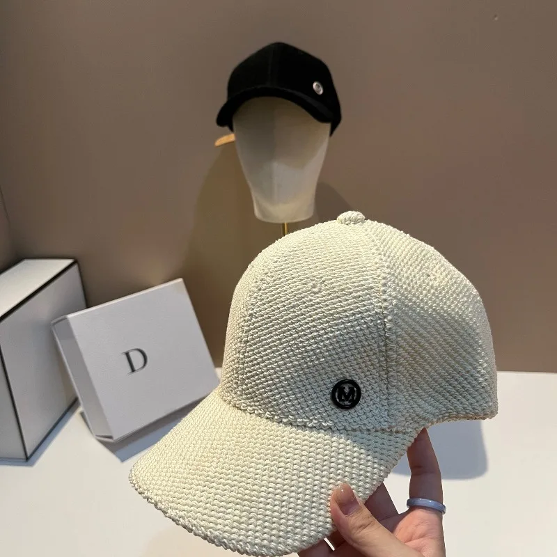 

​​2025 Knit Baseball Cap Cotton Unisex Winter Warm Pinstrap Closure Adjustable Couples Hat for Street Fashion Free Shipping​​