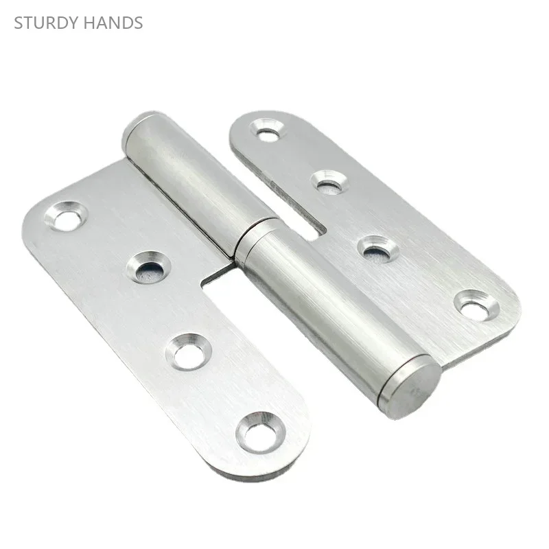 1PCS 4 Inch Thick Stainless Steel Round Corner Detachable Hinge, Bedroom Wardrobe, Fireproof Door, Hinge, Room Door, Flat Hinge