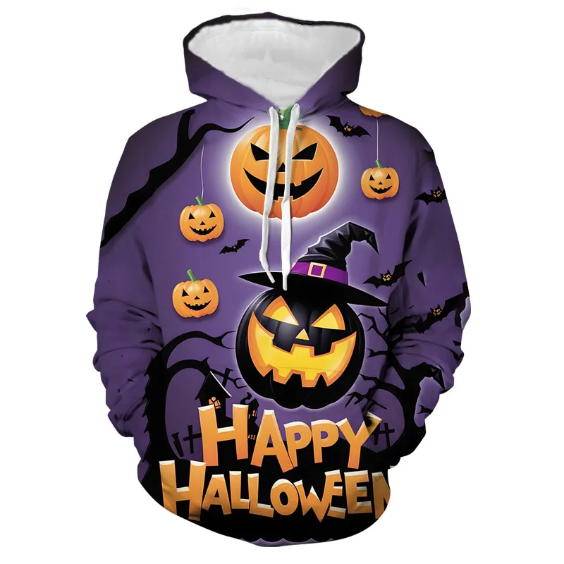 Harajuku sweatshirt street horror Halloween holiday carnival theme fashion casual Mickey cartoon hooded sweatshirt 2024 new