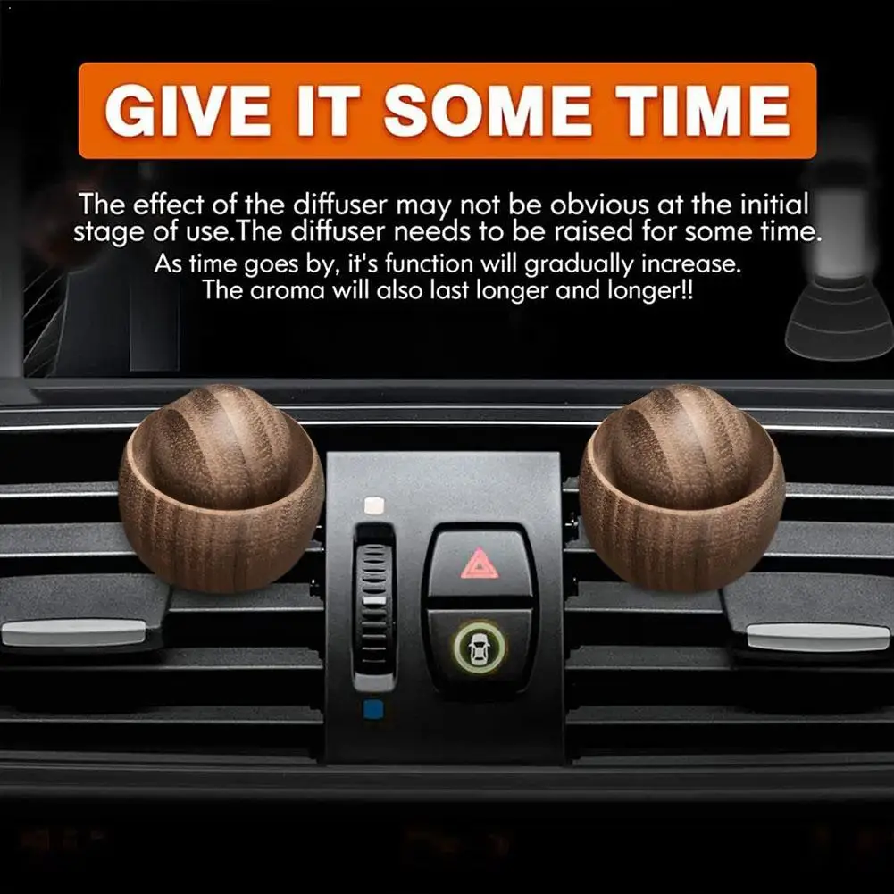 

Car Wood Fragrance Diffuser Car Air Vents Air Freshener Black Walnut Odor Eliminator For Auto Interior Living Room Bathroom