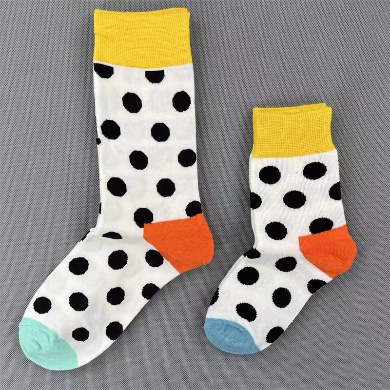 Chaussettes en coton pur parent-enfant, chaussettes pour mère et enfants, chaussettes pour garçons et filles, chaussettes pour bébé, les mêmes quatre saisons