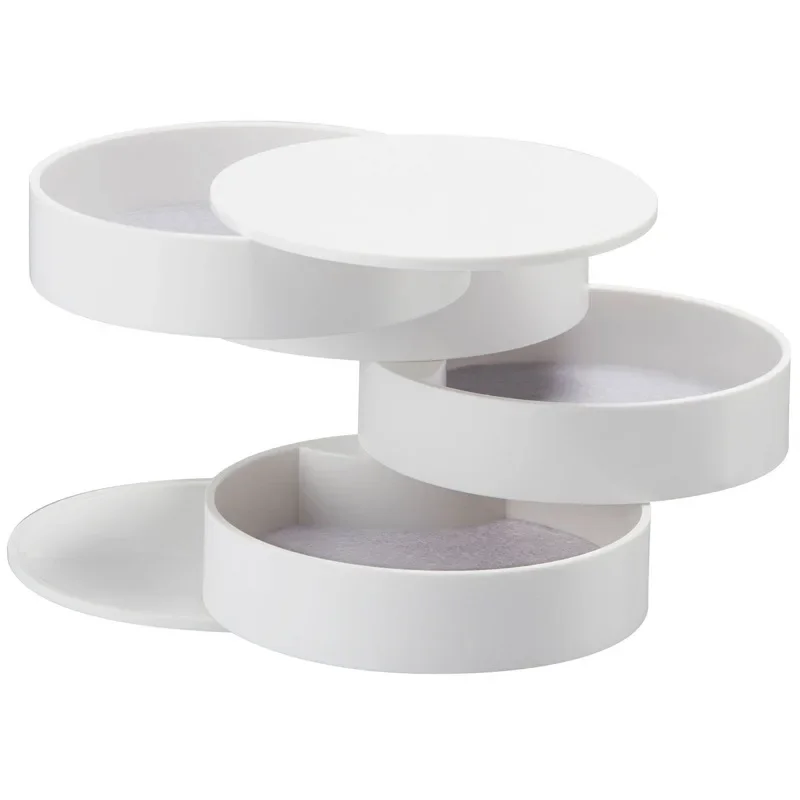 

Rotating creative simple girls desktop jewelry box, small accessories bracelet headrope finishing multi-layer storage box