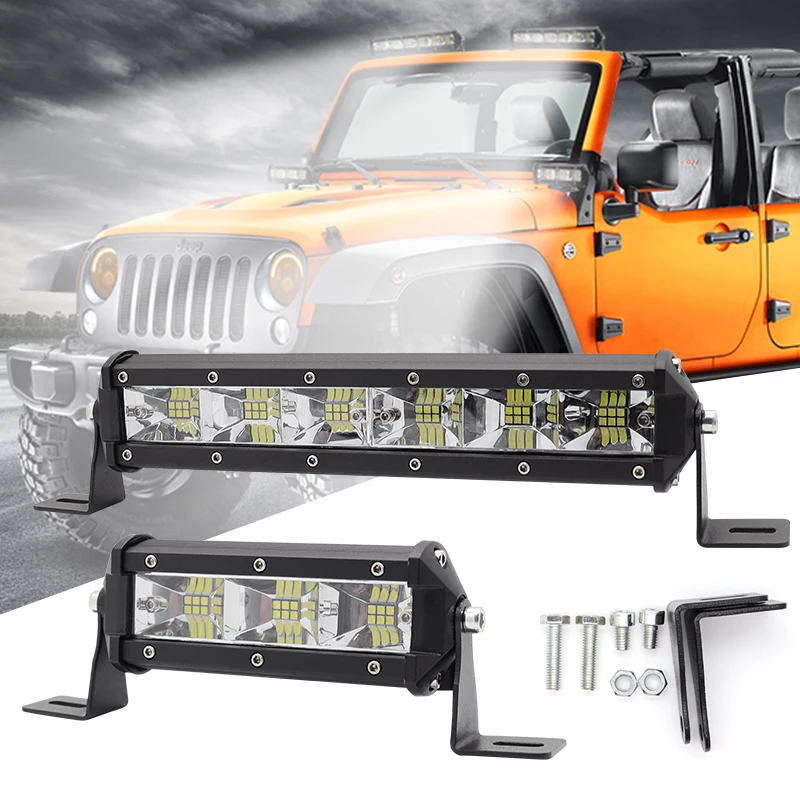 

Led Light Bar 11 inch Spotlight Flood Beam Barra Led 4x4 off road lights for Boat Tractor Truck SUV ATV Car Work Light Lamp