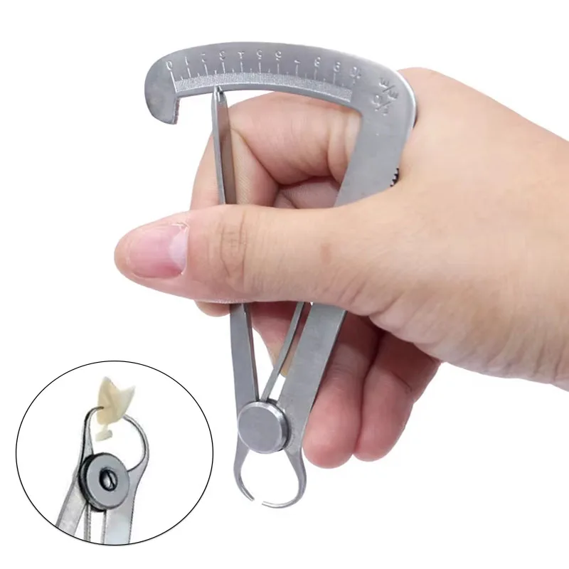 

Dental Gauge Caliper Stainless Steels Metal Wax Thickness Measurement Ruler High Precision Triangulation Ruler Dentist Tool