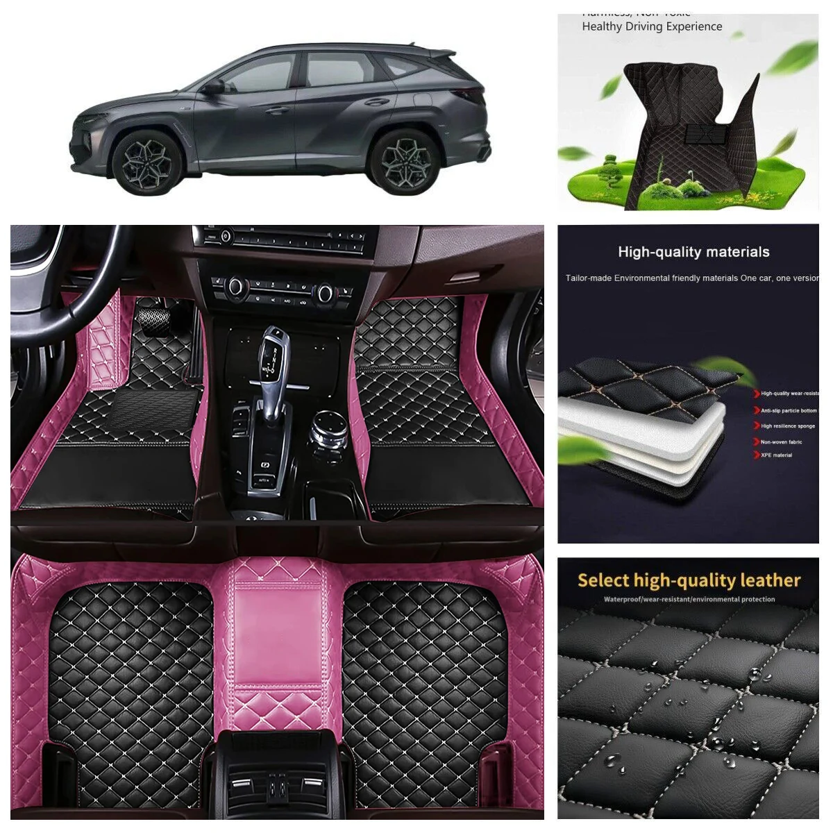 3D PU-leather Waterproof Custom Car Floor Mats For Infiniti QX50 Auto Carpets Coche Accessorie Liners