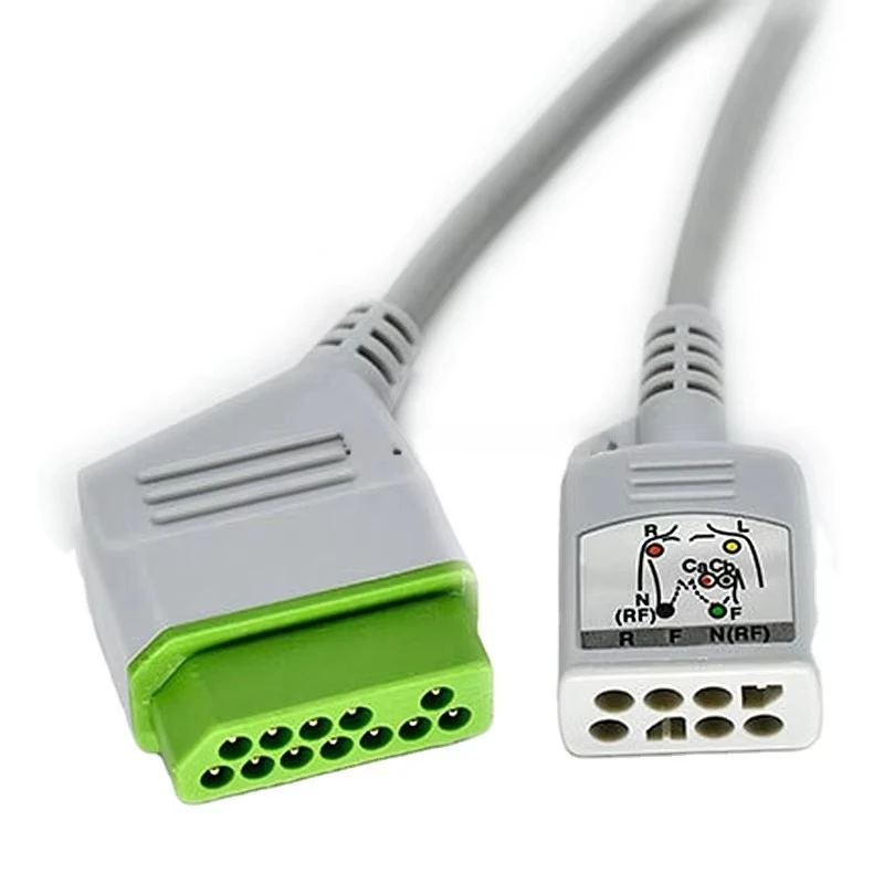 

Совместим с японскими мониторами Kohdens, кабель ЭКГ JC-906P, багажник ЭКГ, 12-контактный медицинский кабель