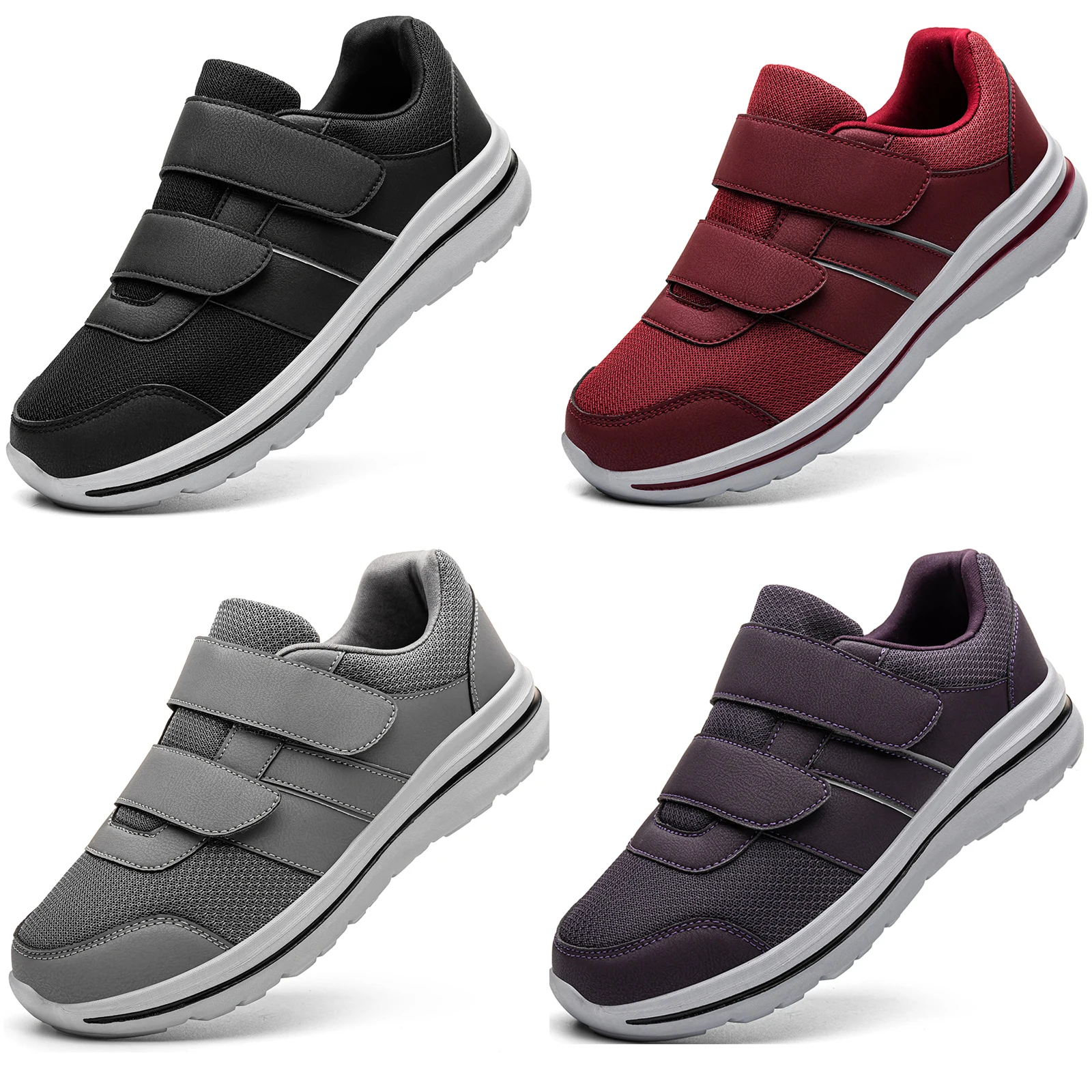 Soft Comfort Diabetic Shoes Wide Toe Box Elderly Shoes Sneakers Orthopedics Swollen Fat Foot Hallux Valgus Bunion Thumb Eversion