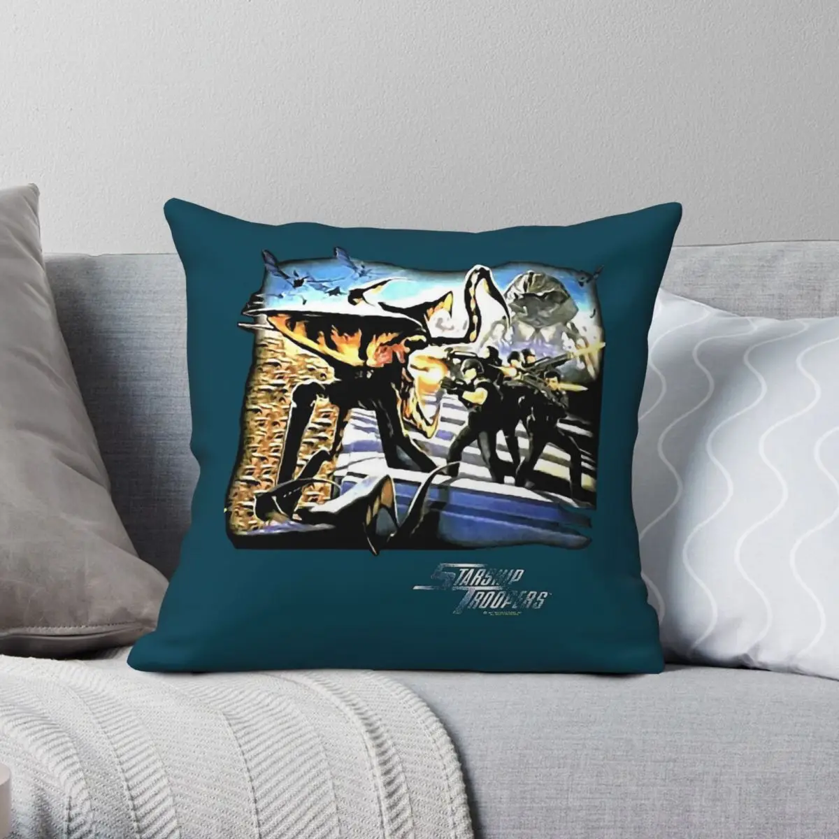 

Starship Troopers Casper Van Dien Pillowcase Polyester Linen Velvet Printed Zip Decor Throw Pillow Case Room Cushion Cover