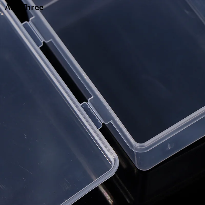 1Pcs Small Semi-Transparent Plastic Cards Cases Folder Matte Flip-Top Jewelry Box Accessories Storage Organize Packaging Boxes