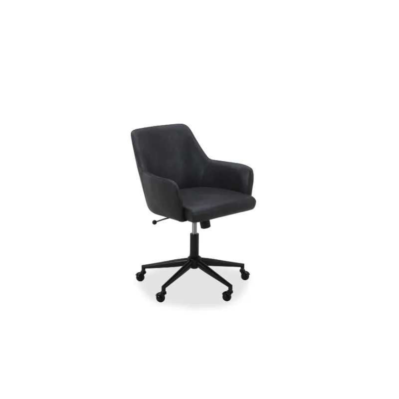 Greyson Office Chair, Black，High density foam， webbed seat suspension，Solid wood 25.20 x 23.82 x 32.28