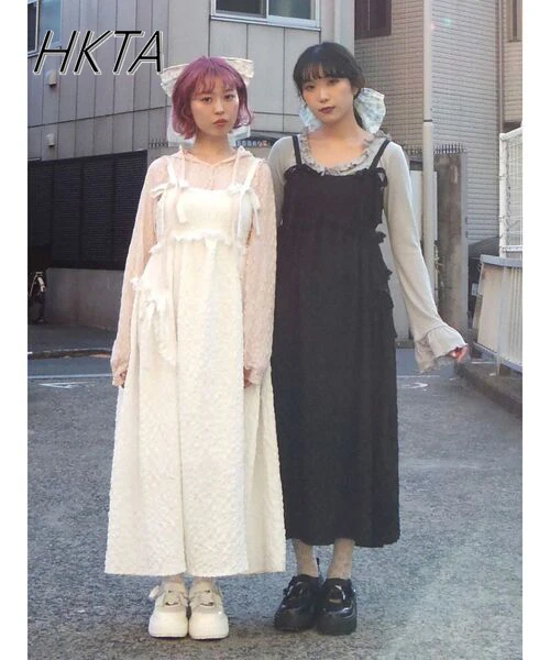 

Japanese Summer Lace Up Bow Halter Suspender Dresses Women Thin Mine Lolita Sweet and Cute Loose Pleated Lace Long Dresses Girl