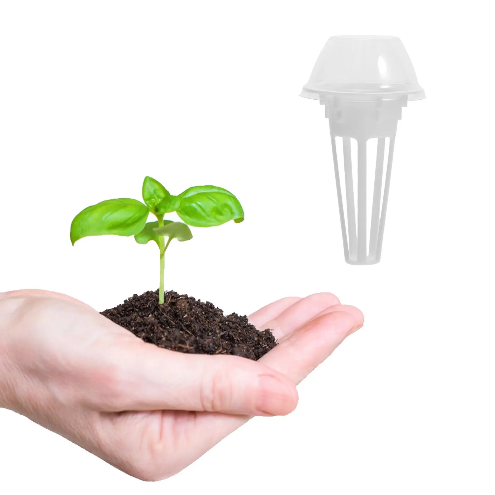 30set Hydroponic Growing Kit Indoor Use Clear Reusable Domes Baskets Germination Humidity Control Sprouter