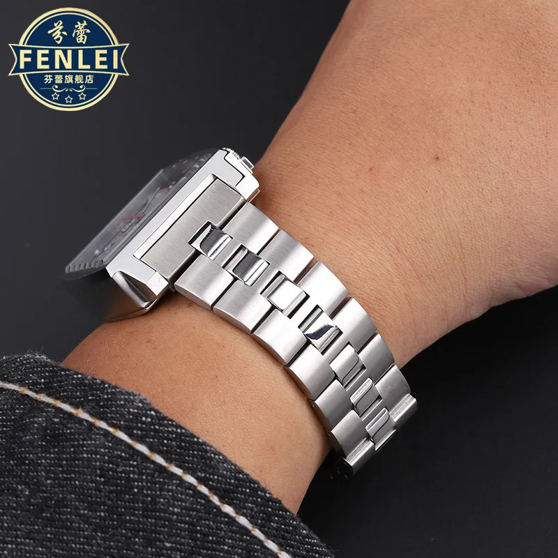 Pulseira de aço inoxidável sólida para homens, pulseira de relógio prateada, pulseira para Tag Heuer, Marrocos, 22mm, 39mm, 39mm, CBL239.BA0644, CBL2113