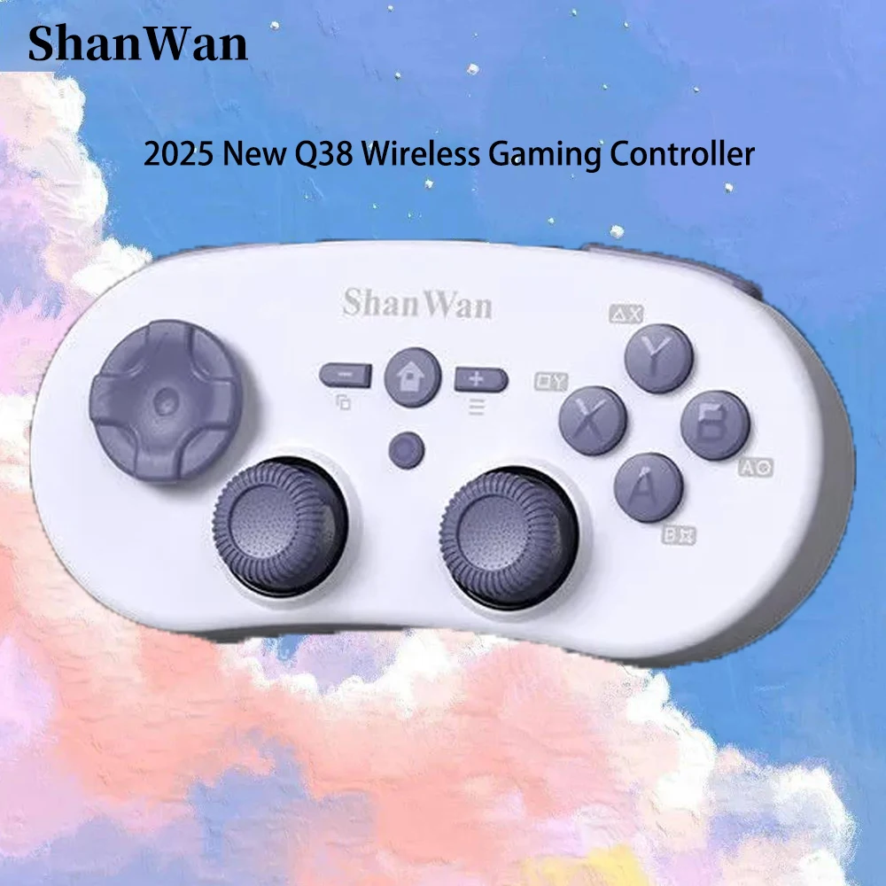 

Новый беспроводной игровой контроллер Shanwan Q38, портативный гироскоп, Bluetooth-геймпад, джойстик для Apple, Android, ПК, PS4, Steam