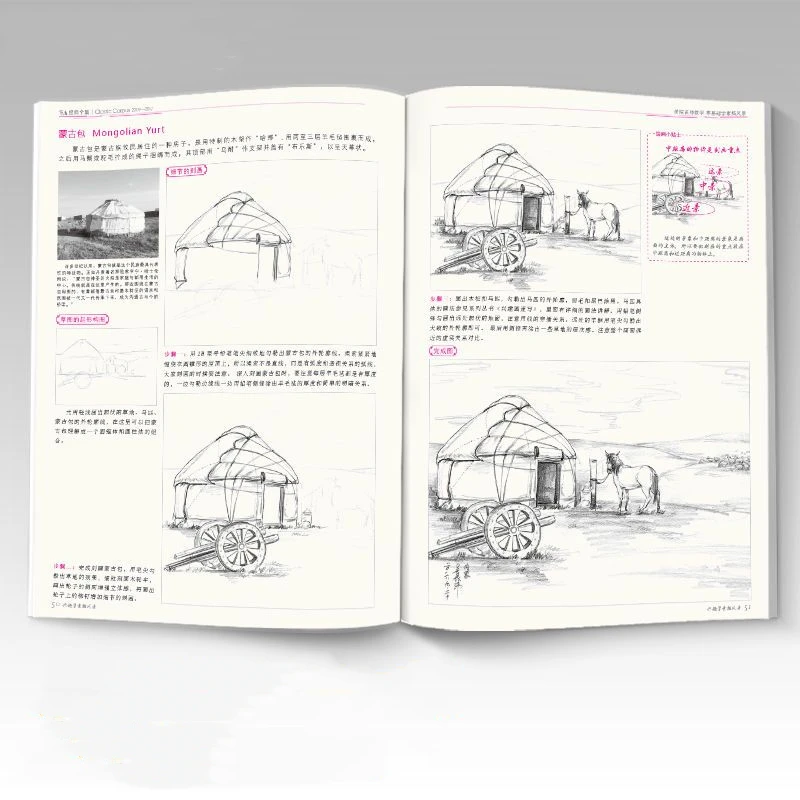 Professional Interest Learning Sketching Book Landscape Copying Sketching Tutorial Materials Books Architecture Sketching Photos