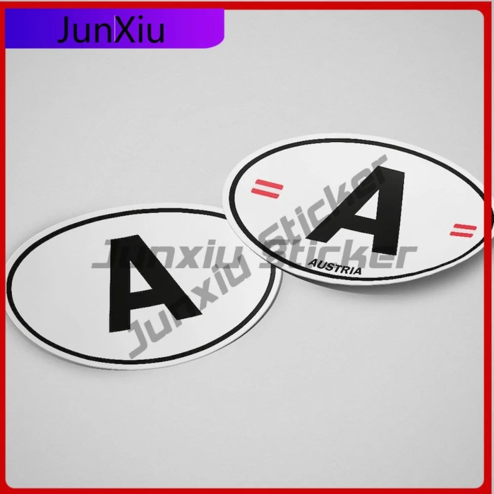 

Austria Flag Sticker Oval-shaped White and Black Country Unique Car Bumpers Trunks Anti UV Waterproof Auto Accessories Vehicle