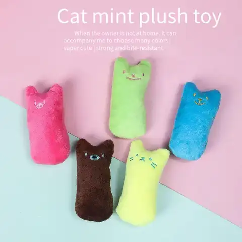 재미 있은 대화 형 봉제 고양이 장난감 치아 연삭 Catnip 장난감 애완 동물 새끼 고양이 씹는 보컬 장난감 발톱 엄지 물린 고양이 민트 고양이를위한