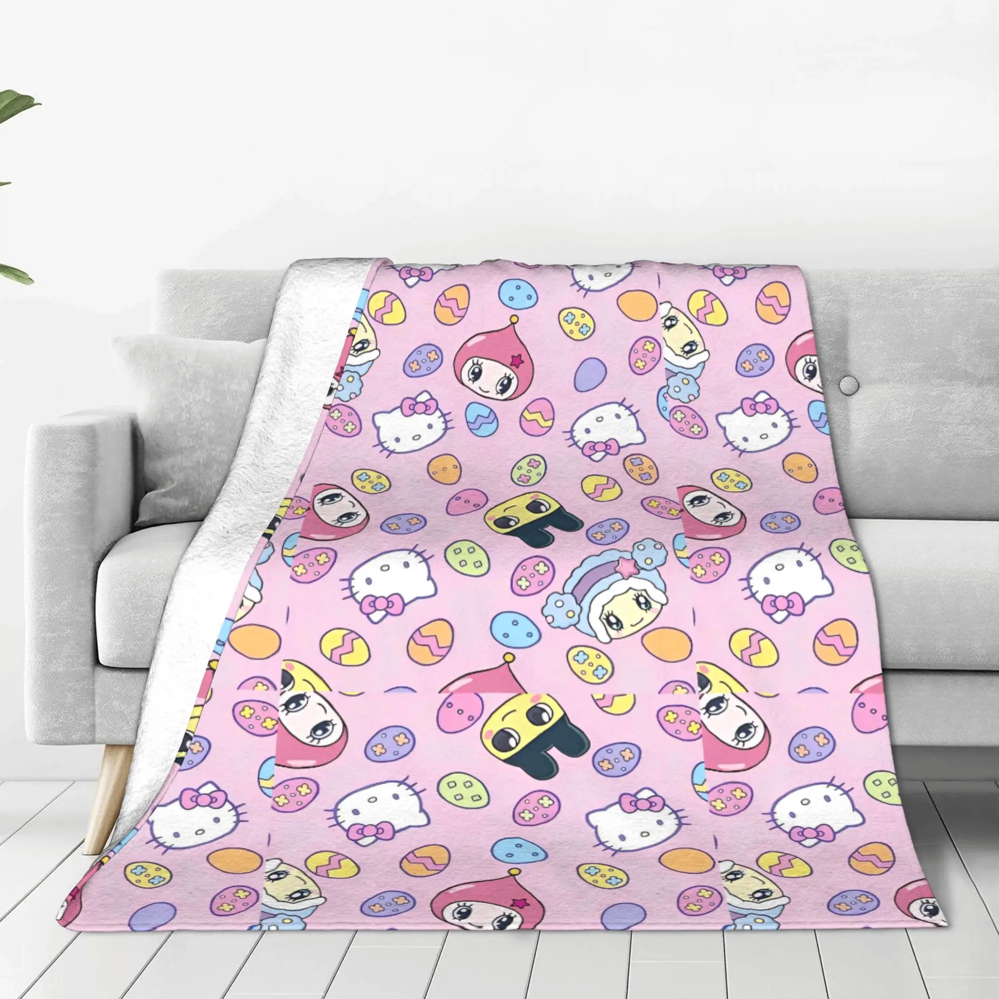 Japanese Tamagotchis Super Warm Blanket  Kids Adult Plush Throw Blanket Novelty Couch Chair Flannel Bedspread Sofa Bed Cover