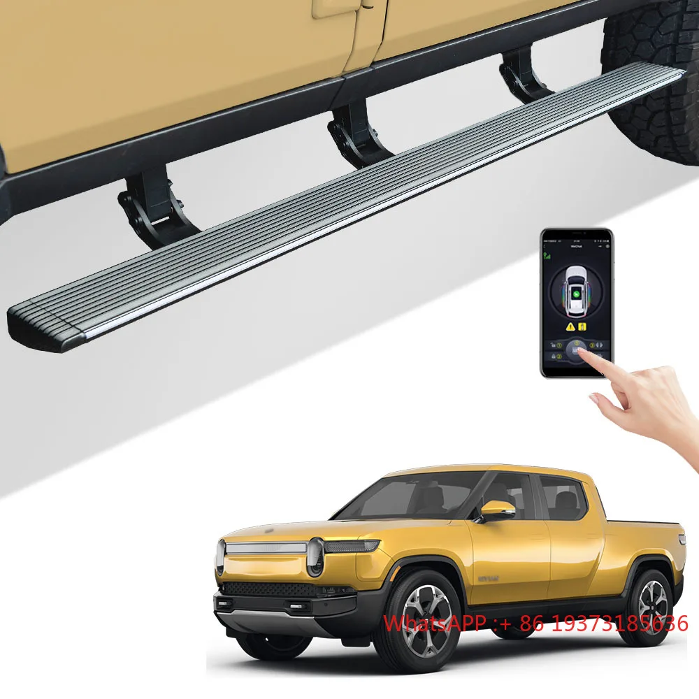 

WJ Super Price LED Lights Car Padel SideSteps Electric Retractable Running Boards for Pivian R1t