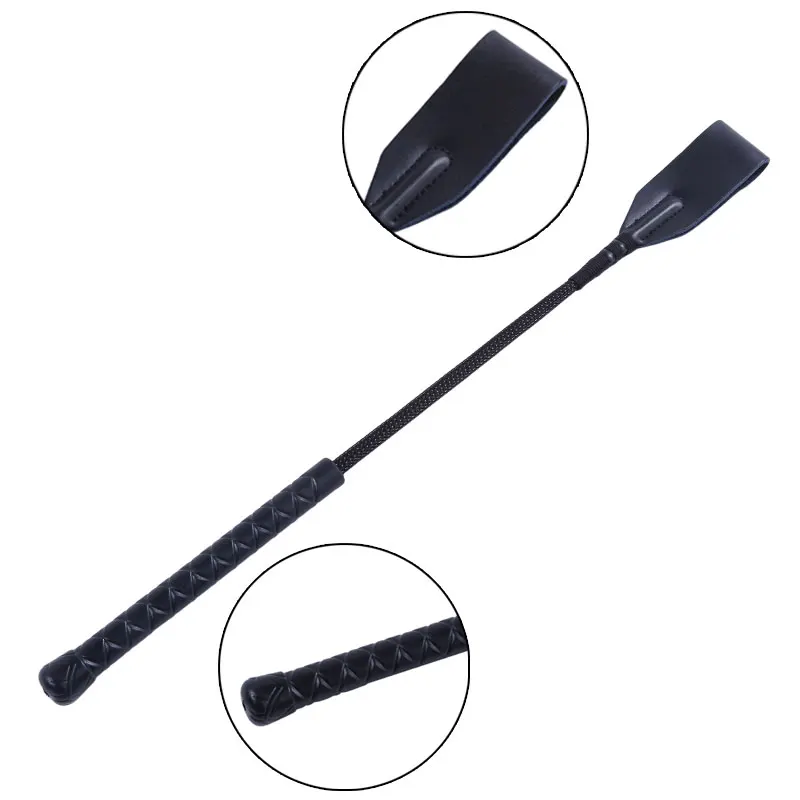 PU Leather Short Horsewhip Riding Crop Portable Lightweight Pointer Horse Whip Stage Performance Props Lash