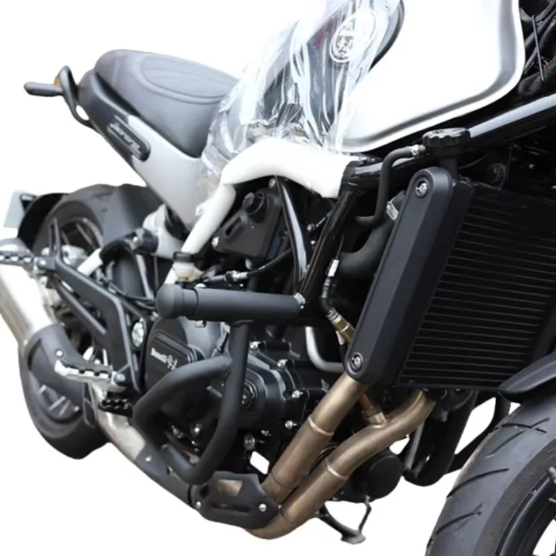 New Black Thick Carbon Steel Crash Bar For QJ Yi 550/QJ Young Lion 500 Engine Guard Frame Protector Bumper