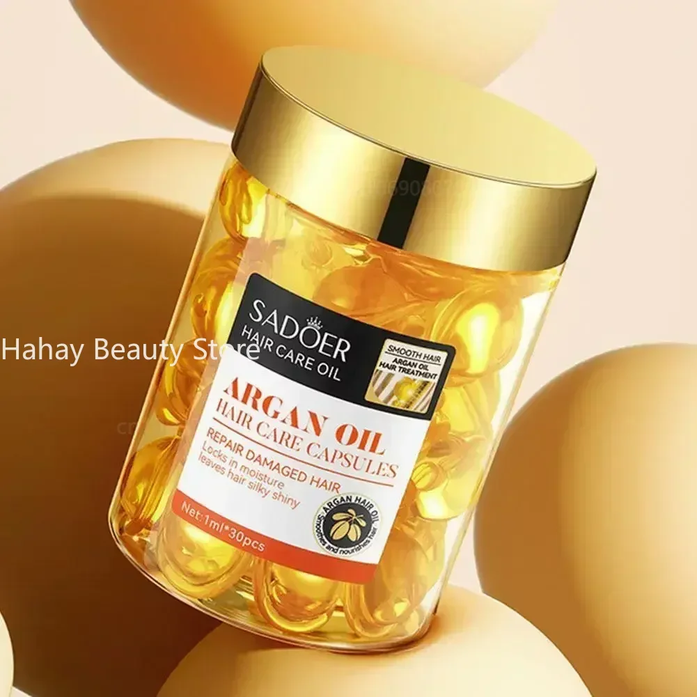 Капсулы Для Волос Smooth Silky Hair Vitamin Capsule Keratin Oil Hair Moroccan Anti-Loss Repair Damaged Hair Care Serum Products