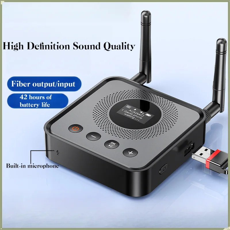 

Bluetooth-приемник и передатчик аудиосигнала AAC aptX-LL/AD/HD, 3,5 мм, Aux, оптический, беспроводной, стерео, для воспроизведения музыки с USB-накопителя, адаптер