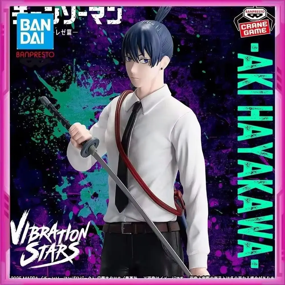 Original bandai banpresto grandista motosserra homem hayakawa aki pvc anime coleções de ação modelo figuras de brinquedo