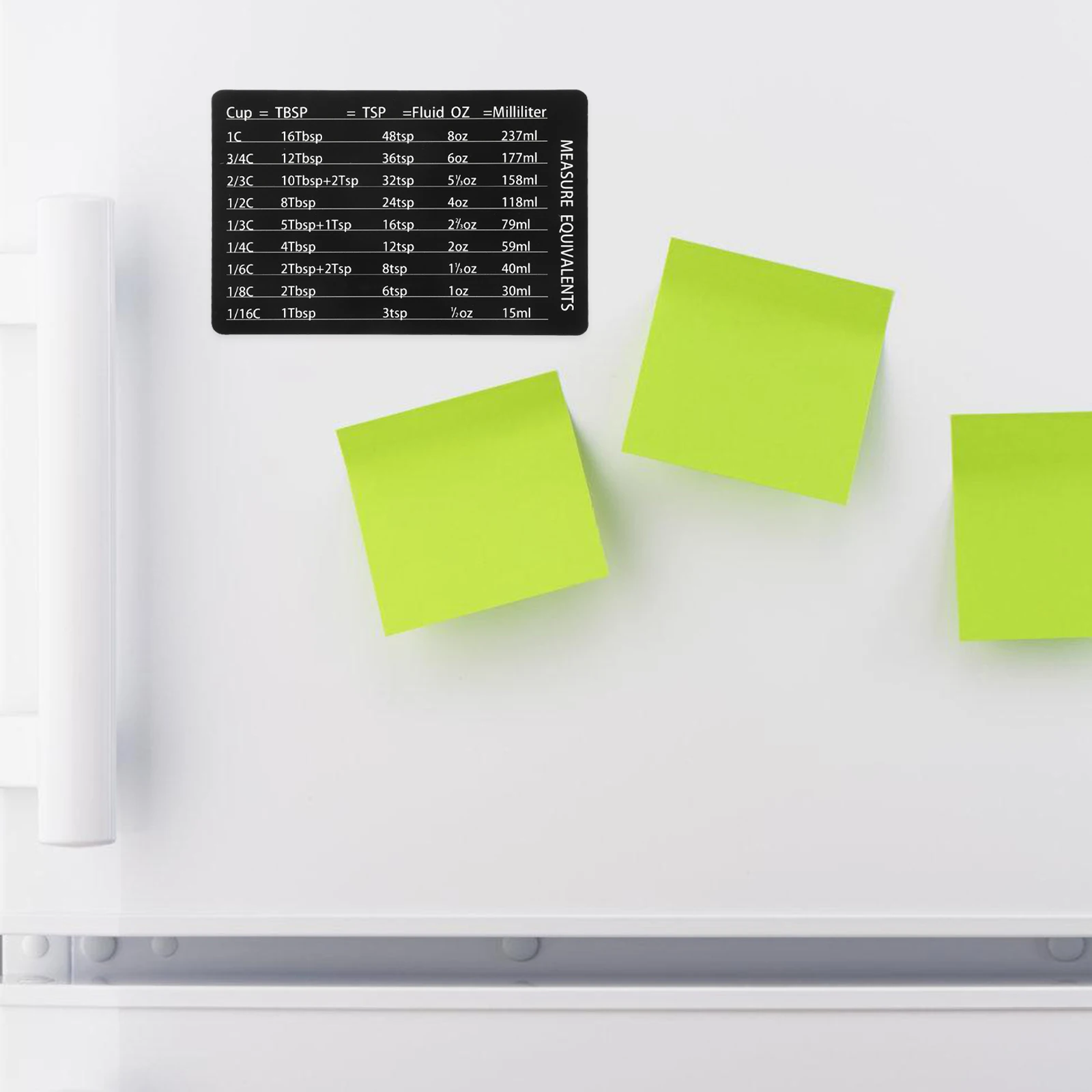 

Magnetic Kitchen Conversion Chart Measuring Spoon Cup PVC Engraved Units Fridge Magnet Cooking Baking Tools Lightweight Storage