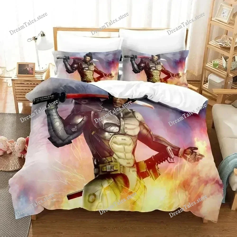 3D Print METAL GEAR RISING REVENGEANCE Bedding Set Duvet Cover Bed Set Quilt Cover Pillowcase Comforter King Queen Size Adult741