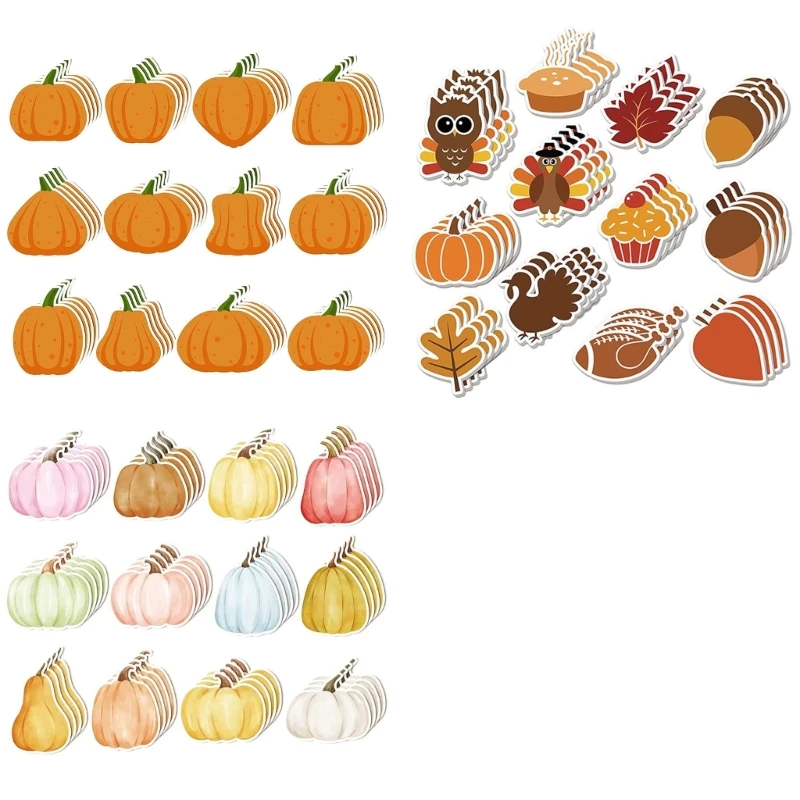 960 Sheets Pumpkin Shape Note Paper Cartoon Note Paper Small Notepads, Reminder on Notebook Calender Fridges Computer