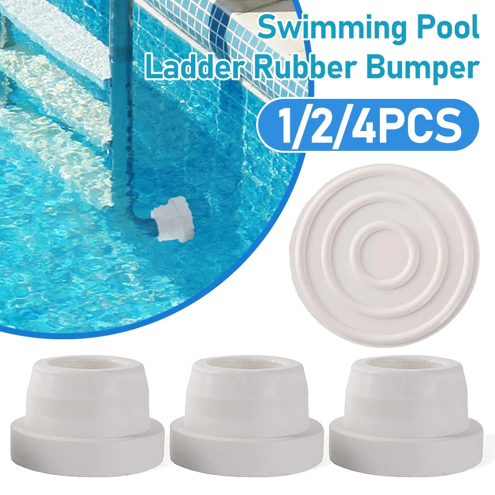 1/2/4Pcs Ladder Safety Bumper Pool Ladder Accessory Ladder Fittings Anti-Aging Ladder Rubber Plug for Hotel Swimming Pool