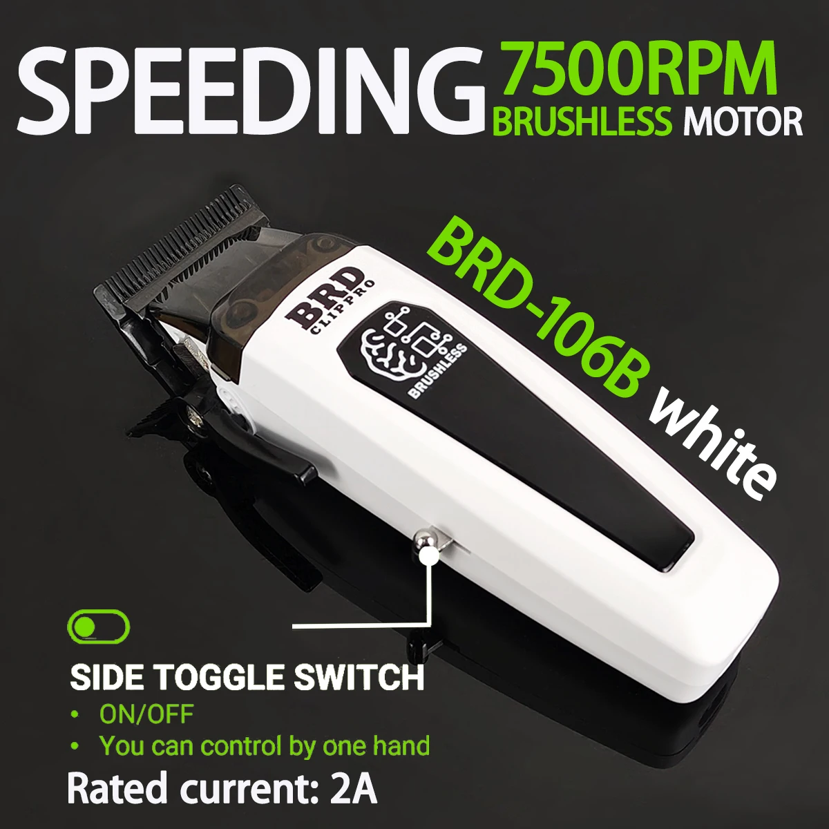 BRDCLIP 106B 116 7500RPM Brushless Motor Hair Cutting Machine Kit Professional Hair Clipper Barber Salon Hair Trimmer for Men view 2