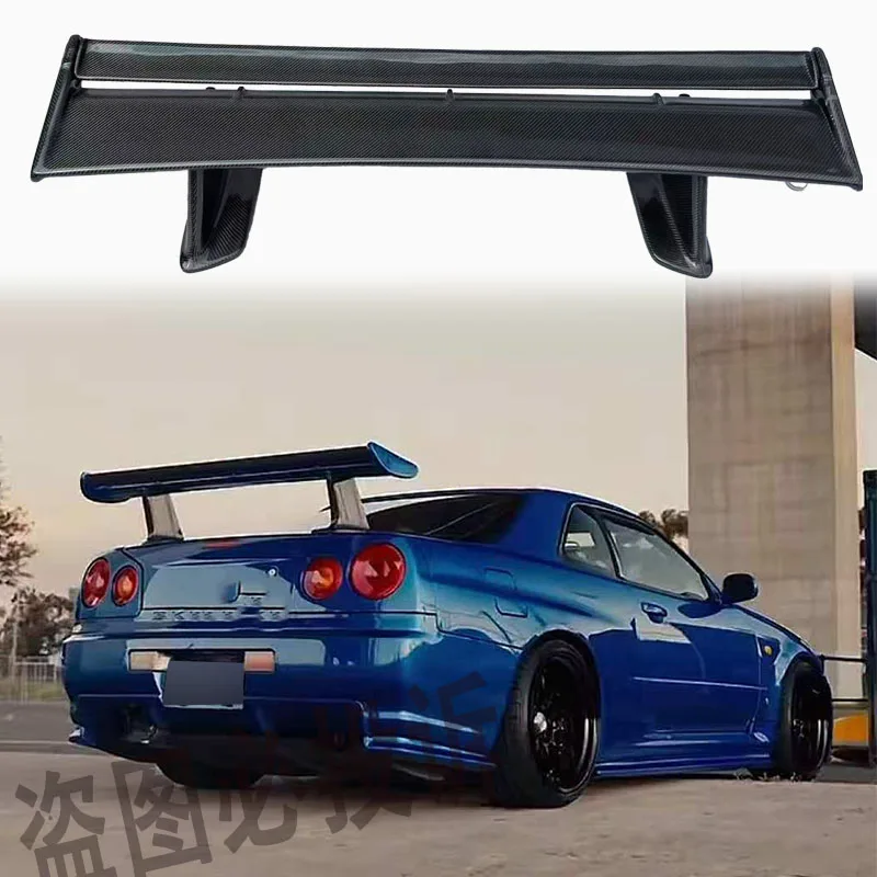 For Nissan Skyline R34 R32 GTR modified high-quality carbon fiber/resin OEM wing car parts rear spoiler high spoiler legs