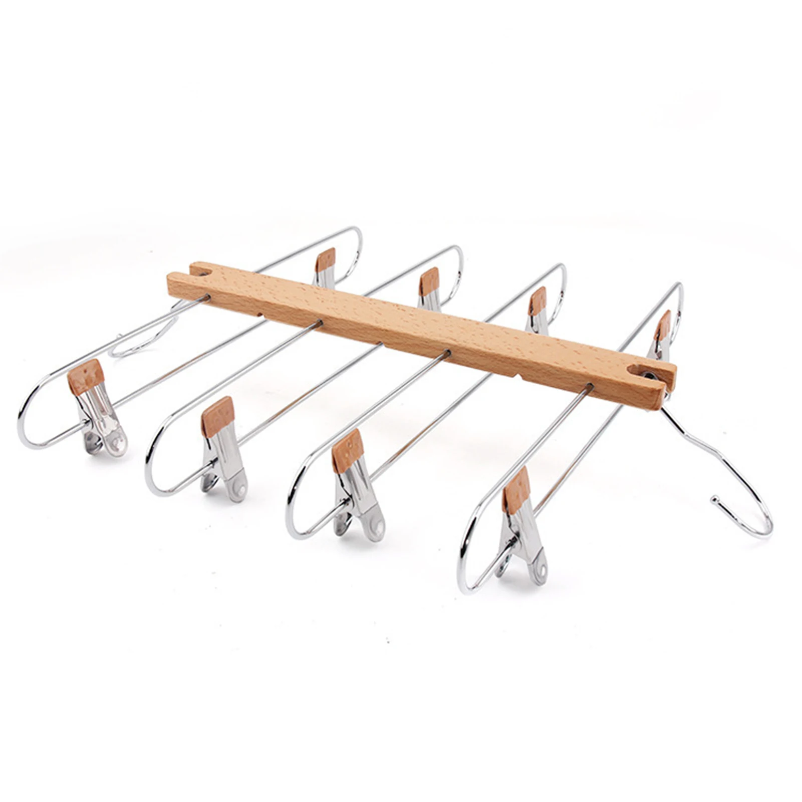 

Non-Slip Clips Pants Hangers with Clips Wide Shoulder Shirts Hangers for Home Hotels Dorms Malls