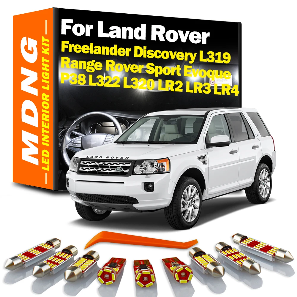 For Land Rover Freelander Discovery L319 Range Rover Sport Evoque P38 L322 L320 LR2 LR3 LR4 1 2 3 4 LED Bulbs Interior Light Kit