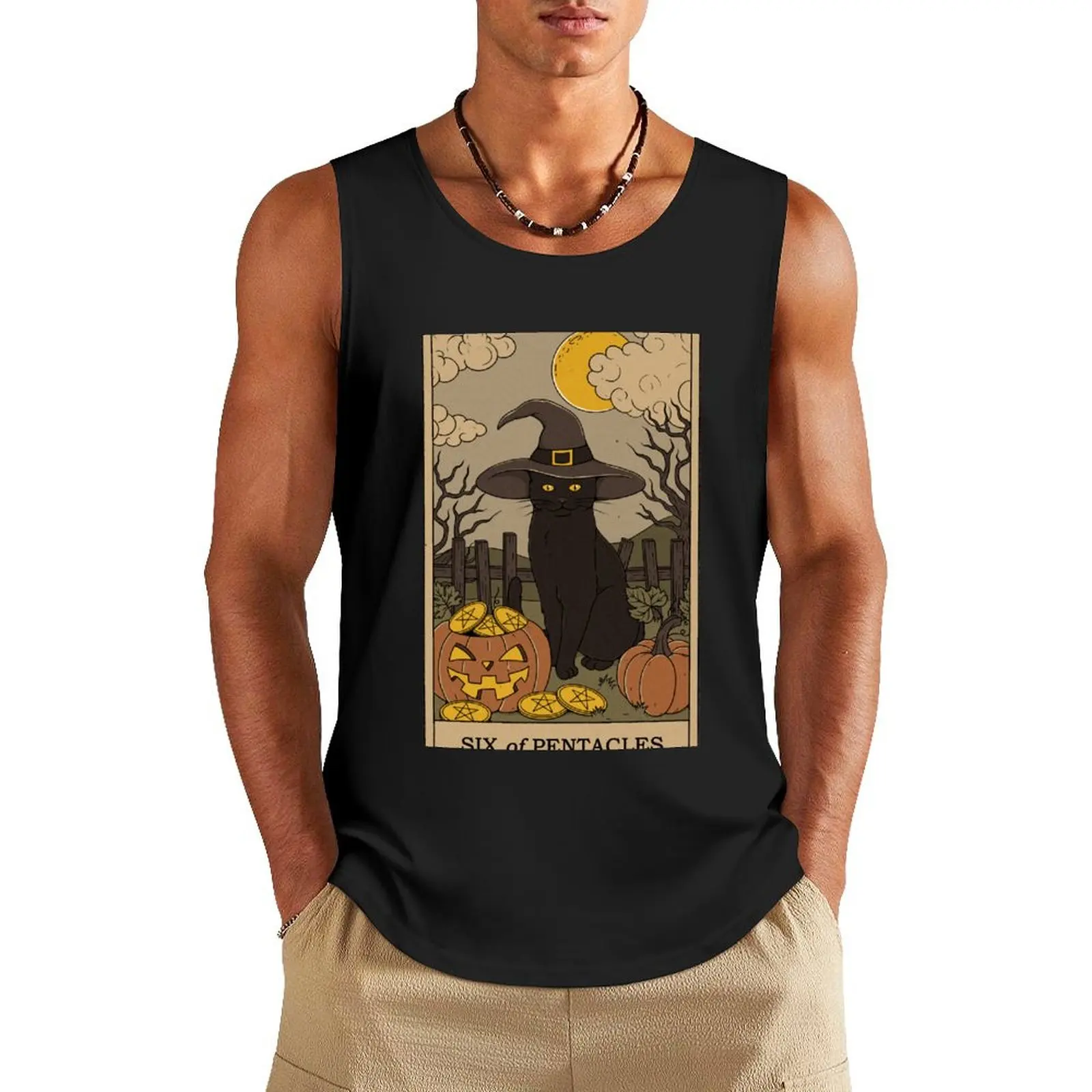 

Six of Pentacles Tank Top bodybuilding Sleeveless T-shirt